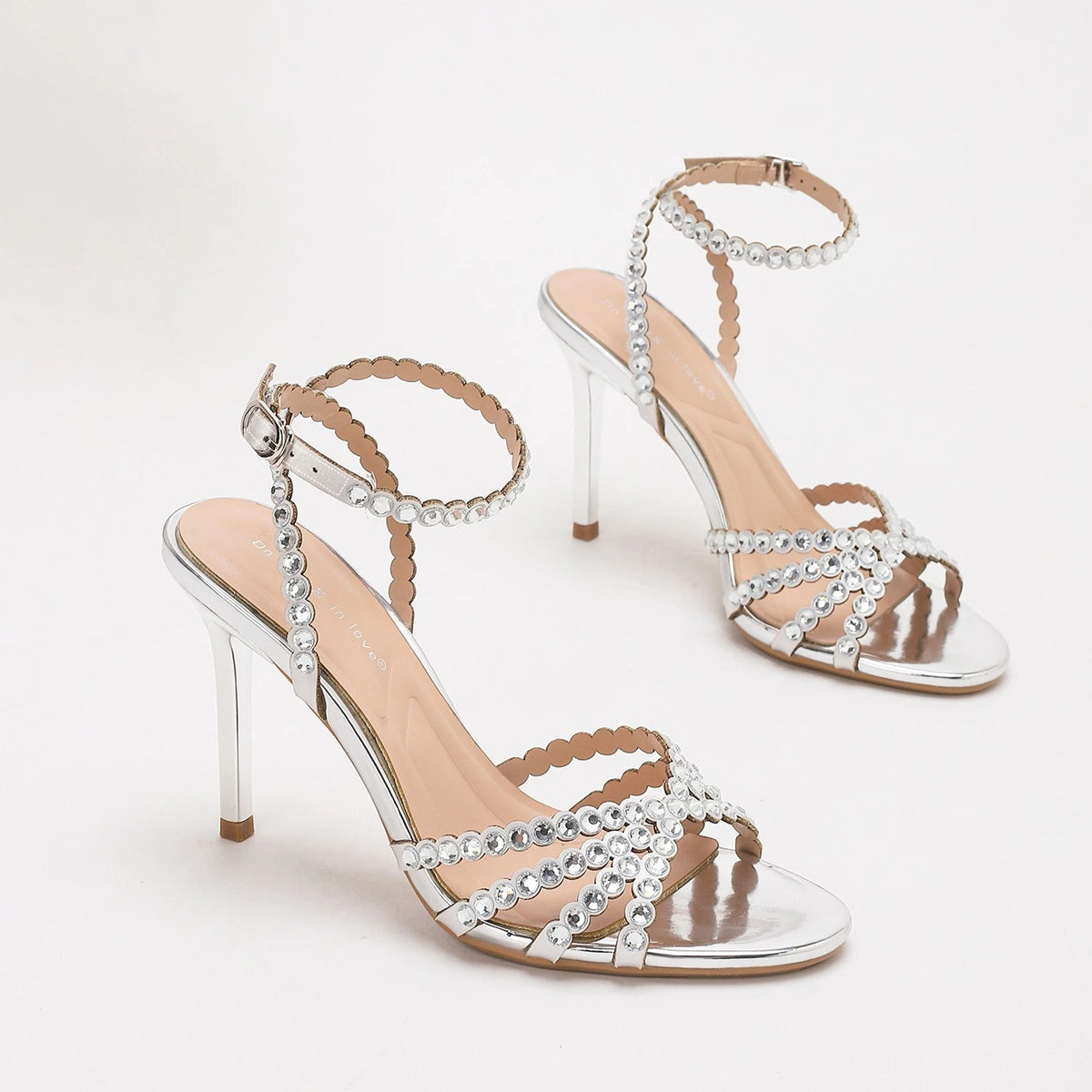 Sandales Cristaux Talons Stiletto