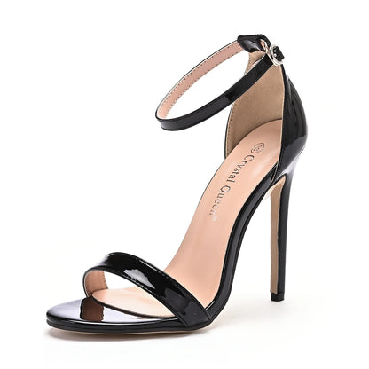 Sandales à Talon Aiguille Crystal Queen 11cm Cuir Verni