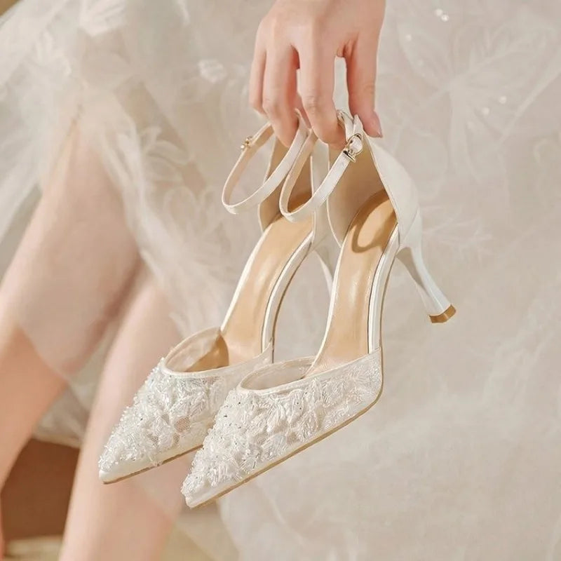 Sandales Élégantes  Dentelle & Mesh