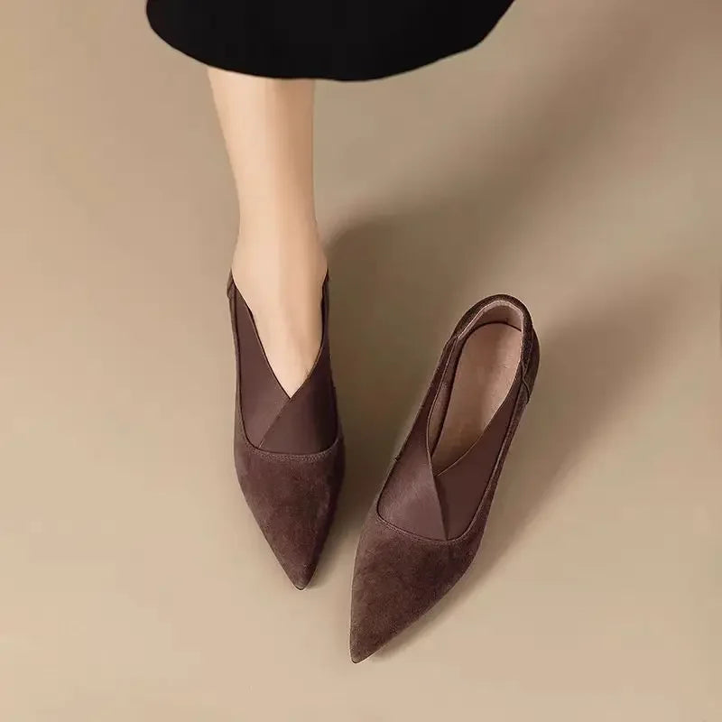 Bottines Rétro Femme Bout Pointu Talon Fin