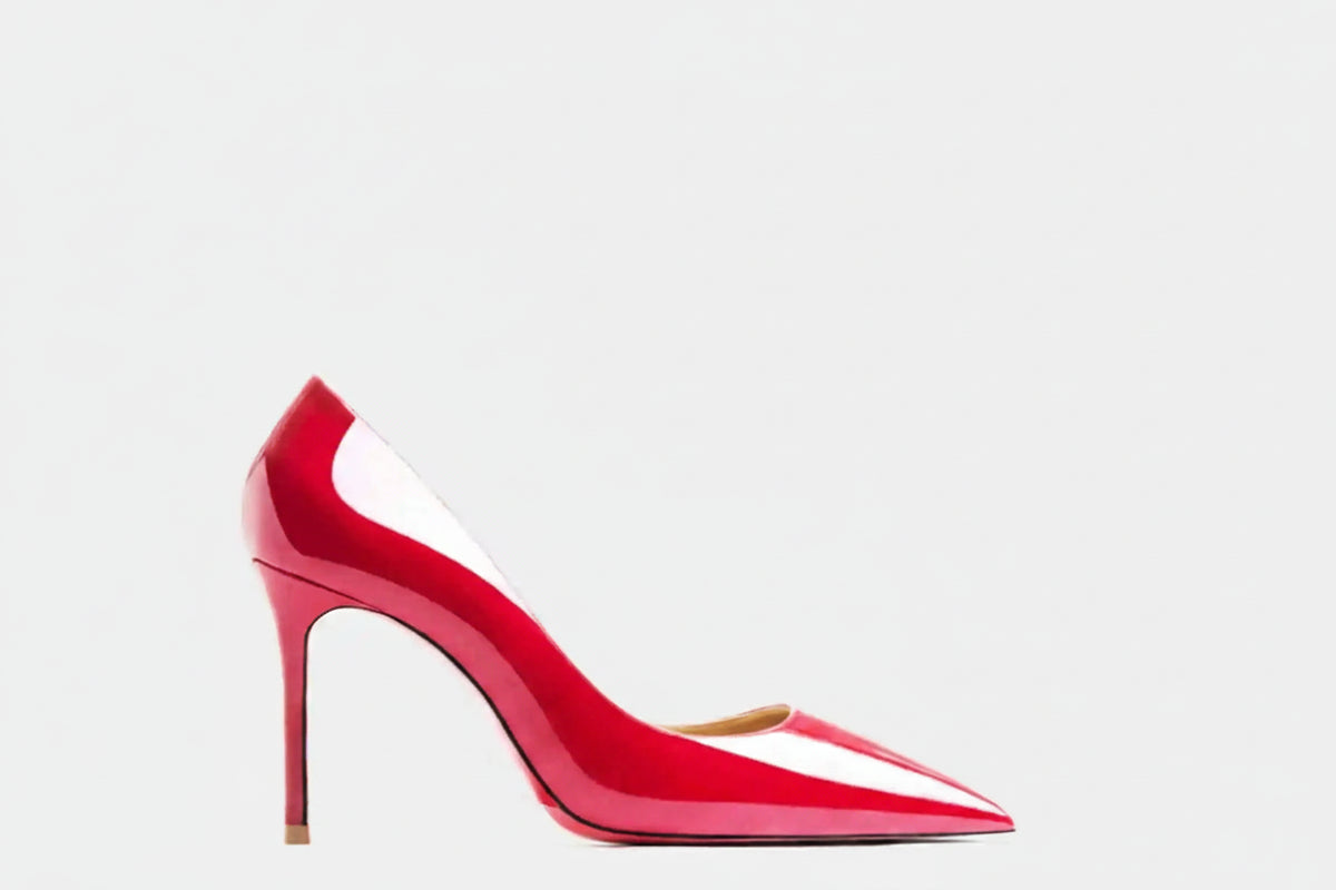Escarpins Vernis Rouge Talon Aiguille