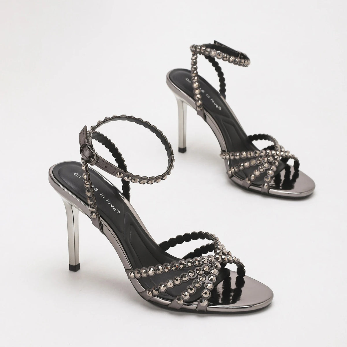 Sandales Cristaux Talons Stiletto