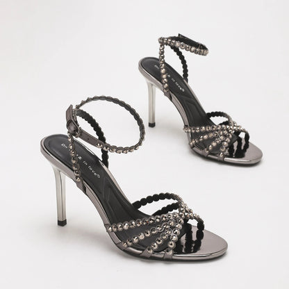 Sandales Cristaux Talons Stiletto