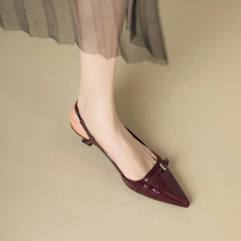 Sandales Vernies Rouge Rétro Chic