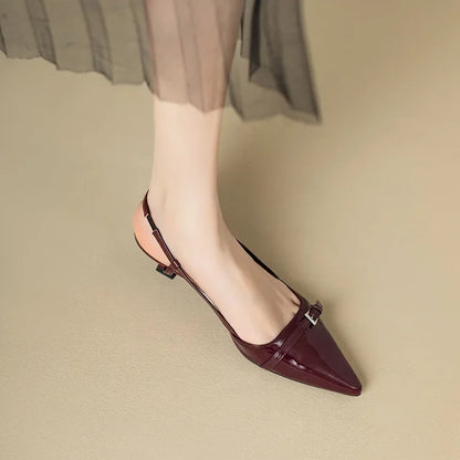 Sandales Vernies Rouge Rétro Chic
