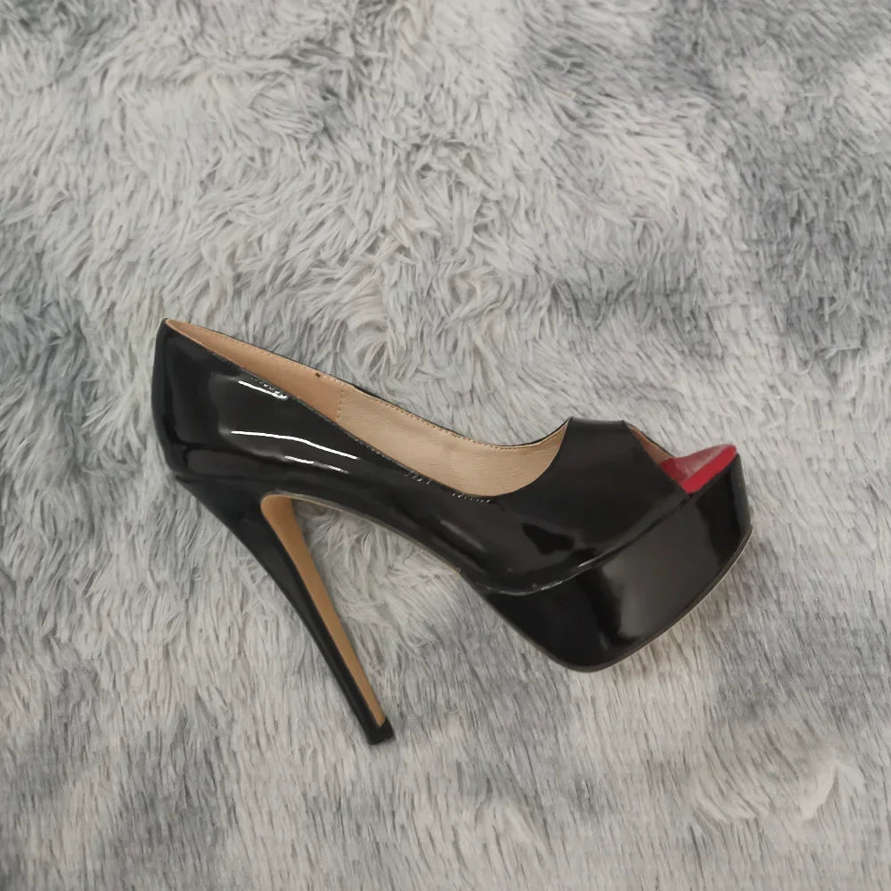 Escarpins Talon Aiguille Plateforme Vernis
