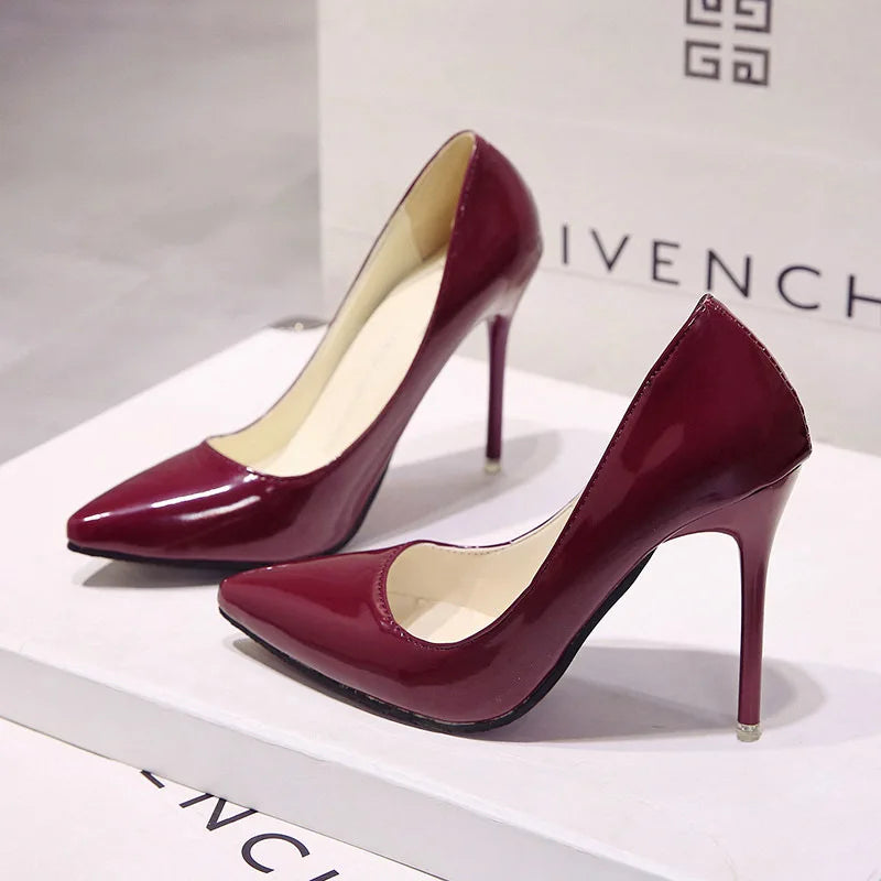 Escarpins Élégants Bout Pointu Vernis