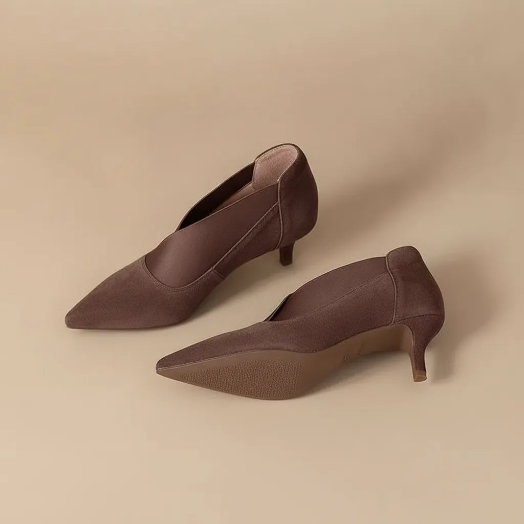 Bottines Rétro Femme Bout Pointu Talon Fin