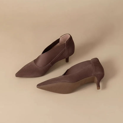 Bottines Rétro Femme Bout Pointu Talon Fin
