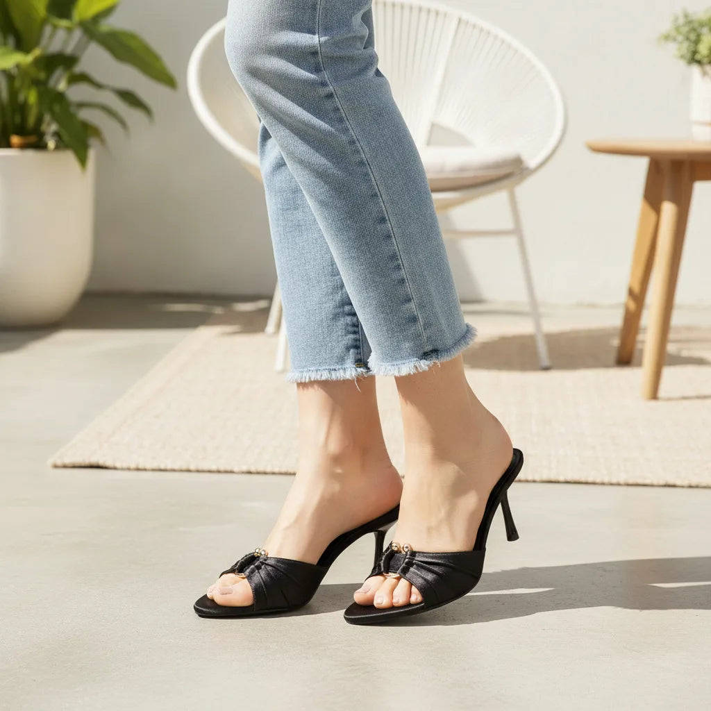 Sandales Mules Satinées On feet& in love