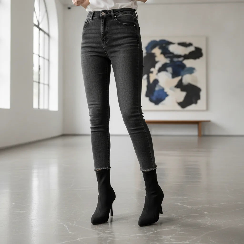 Bottines Sexy Talons Aiguilles 9cm PU Élégance Y2K