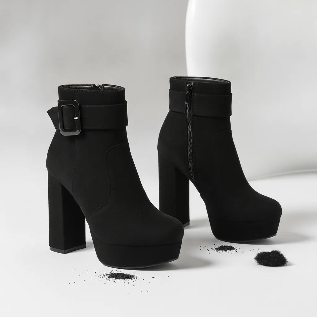 Bottines Sexy Plateforme Talon Bloc 12cm