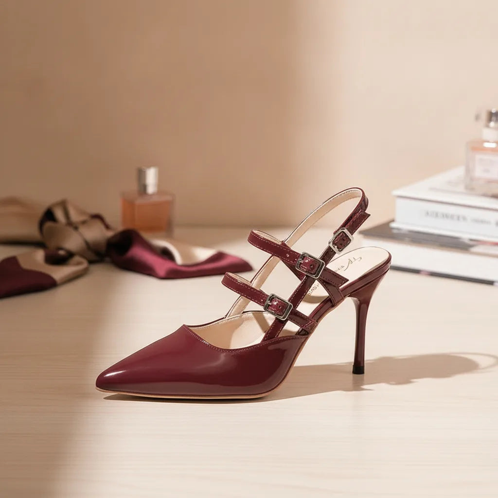 Escarpins Rétro Chic à Talon Fin YBQJOO