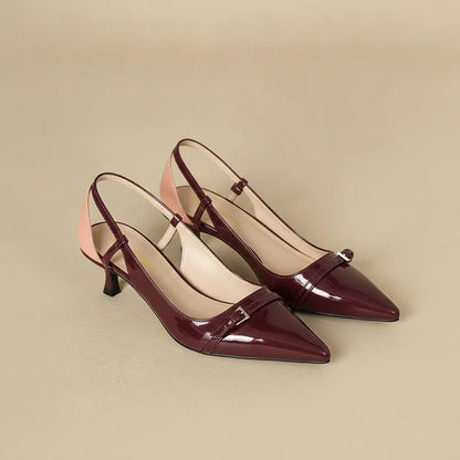 Sandales Vernies Rouge Rétro Chic