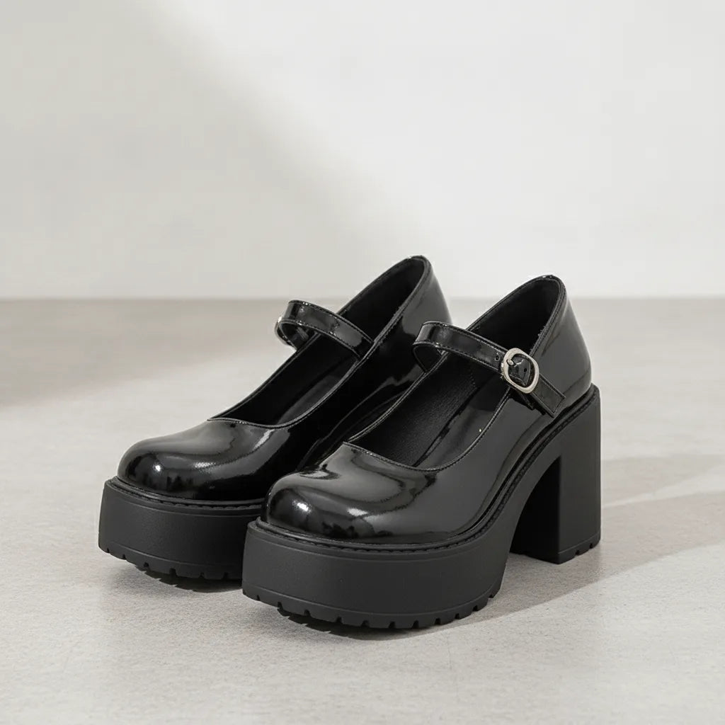 Escarpins Mary Jane Rétro Vernis